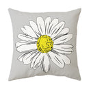 Axyaa Yellow Daisy Cushion Cover Line Sun Pillow Decor