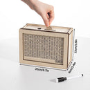 Axyaa Wooden Piggy Bank with Money Goals Counter for Kids and Adults