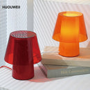 Axyaa Nordic Glass Desk Lamp with LED for Bedroom and Living Room