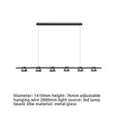 Axyaa Glass Dining Table Chandelier: Modern Minimalist Design, Easy Installation, Rounded Shape