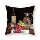 Axyaa Red Wine & Lotus Flower Decorative Pillow Cover 45x45cm