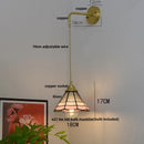 Axyaa Glass Brass LED Wall Sconce Vintage Vanity Light Fixture