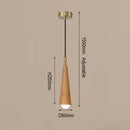 Axyaa Luxury Walnut Wood Chandelier LED Lamp Bar Counter Headboard