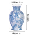 Axyaa Blue and White Ceramic Vase Pendant Wall Mounted Decorative Hydroponic Dried Flower Ornament