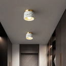 Axyaa Luxury Marble Downlight - Elegant Green & White Stone Ceiling Lamp