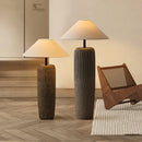 Axyaa Antique Ceramic Floor Lamp for Living Room Wabi Sabi Style Vintage Japanese Standing Light