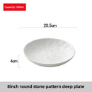 Axyaa Japanese White Deep Tableware Set: Soup, Salad, 8-inch & 9-inch Plates, Microwave-Safe
