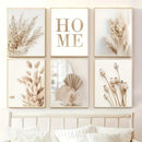 Autumn Harvest Pampas Grass Canvas Print Wall Art by Axyaa