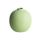 Axyaa Green Apple Ceramic Vase with Pink Rose Simulation - Floral Desktop Decor