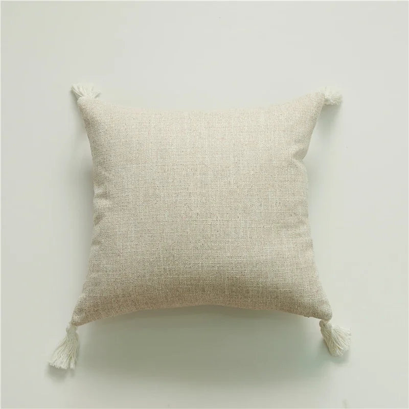 Yellow Linen Sofa Pillow Cover by Axyaa - Super Soft Decorative Throw Pillow Home Decor
