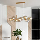 Axyaa Glass Ball Chandelier: Modern Pendant Light for Home Dining Table, Bar Counter
