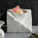 Axyaa Ceramic Stone Soup Bowl Salad Breakfast Plate Utensils Set