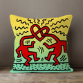 Axyaa Plush Velvet Pillowcase Decorative Cushion Cover in Popular Graffiti Art