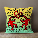 Axyaa Plush Velvet Pillowcase Decorative Cushion Cover in Popular Graffiti Art