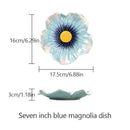 Axyaa Blue Flower Ceramic Coffee Cup and Saucer Set - Exquisite Breakfast Mug and Bowl