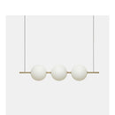 Axyaa Frosted Glass LED Long Table Pendant Light Chandelier
