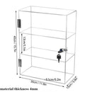 Axyaa 2 Tier Lockable Acrylic Display Cabinet for Car Toys, Action Figures, & Dolls