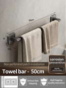 Axyaa Towel Bar/Hook/Rack - Easy Installation, No Wall Drilling