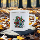 Axyaa Enamel Cup: Cute & Funny Original Anime Mug for Tea, Coffee, Beer & Travel