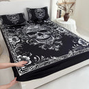 Axyaa Gothic Skull Victoria Baroque Bed Sheet Set for Stylish Bedroom Decor