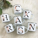 Enamel Creative Coffee Cups Vintage Design by Axyaa