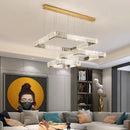 Axyaa Crystal Pendant Light Chandeliers for Modern Living and Dining Room Decor