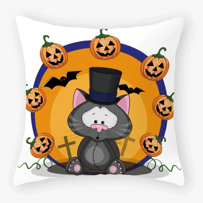 Axyaa Black Cat Pillowcase 45*45 Sofa Car Home Decor Cushion Cover