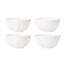 Axyaa White Grain Bowl Set - Reusable Plastic Dinner Bowls for Food, Dessert, Camping