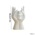 Axyaa Abstract Face Makeup Brush Holder & Organizer for Vanity Desk Home Decor