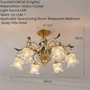 Axyaa Retro Glass Chandelier | Luxury Transparent Pendant Lamp for Home, Hotel, Villa
