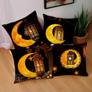 Axyaa Ramadan Crescent Moon Fasting Lamp Pillow Cover for Home Décor