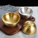 Axyaa Double Layer Rice Bowl for Kids and Adults - Stainless Steel Soup Fruit Bowl