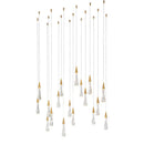 Axyaa Gold Crystal Water Drop Pendant Light - Luxury LED Indoor Lighting