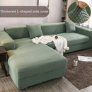 Axyaa Thick Elastic Polar Fleece Sofa Cover for 1/2/3/4 Seater L-shaped Corner Sofa