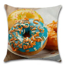 Axyaa Donuts Cushion Cover 45X45CM - Decorative Cotton Linen Pillow Case