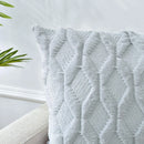 Axyaa Soft Gray Plush Pillow Cover 45x45cm Cozy Cushion Throw Home Decor
