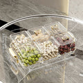 Axyaa 4/6 Grids Plastic Food Tray Dual Handle Snack Fruit Organizer