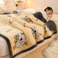 Axyaa Cozy Faux Lambswool Winter Weighted Blanket - Double Sided Plush Quilt