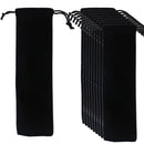 Axyaa Reusable Straw Storage Bundle Velvet Drawstring Pouch Organizer Bag