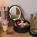 Axyaa LED Travel Makeup Bag: USB Powered, Foldable, 3 Color Lighting Modes