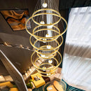 Axyaa Modern Staircase Chandeliers LED Pendant Light Lamps for Living Room