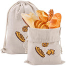 Axyaa Linen Bread Bag: Reusable, Drawstring Homemade Artisan Bread Storage Bag