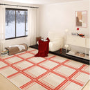 Axyaa Plush Red Carpet Rug: Thick, Fluffy, Washable for Living Room, Bedroom, or Cloakroom