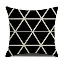 Axyaa Geometric Cotton Linen Cushion Cover - Decorative Sofa Throw Pillow Cover