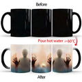 Axyaa Heat Color Changing Zombie Head Coffee Mug, Halloween Surprised Gift