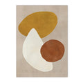 Axyaa Beige Orange Yellow Color Block Abstract Geometry Wall Art Poster