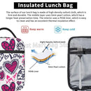 Axyaa Heart Insulated Lunch Bag: Romantic Portable Thermal Box for Work Picnic Travel