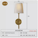 Axyaa Luxury Copper Cloth Wall Lamp: Modern, Simple Bedroom Decor for Restaurant, Villa