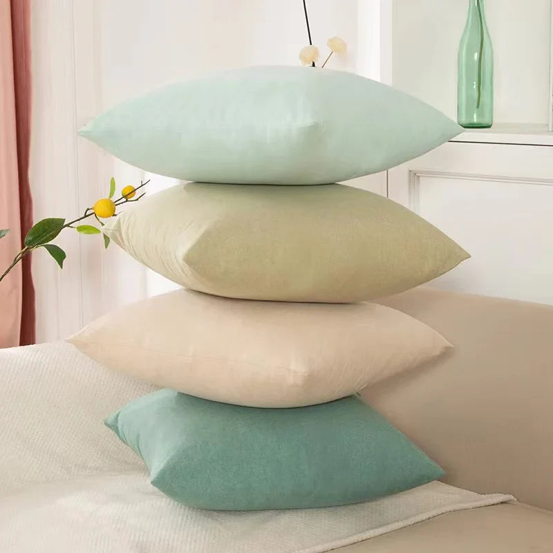 Axyaa Plain Throw Cushion Cover for Sofa Bed Car Home Decor