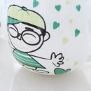 Axyaa Ceramic Espresso Tilt Tea Cup, Creative Coffee Mug, Thermos Tumbler, Boy Girl Design